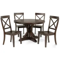 Picardy Round Extension Table With 4 Chairs