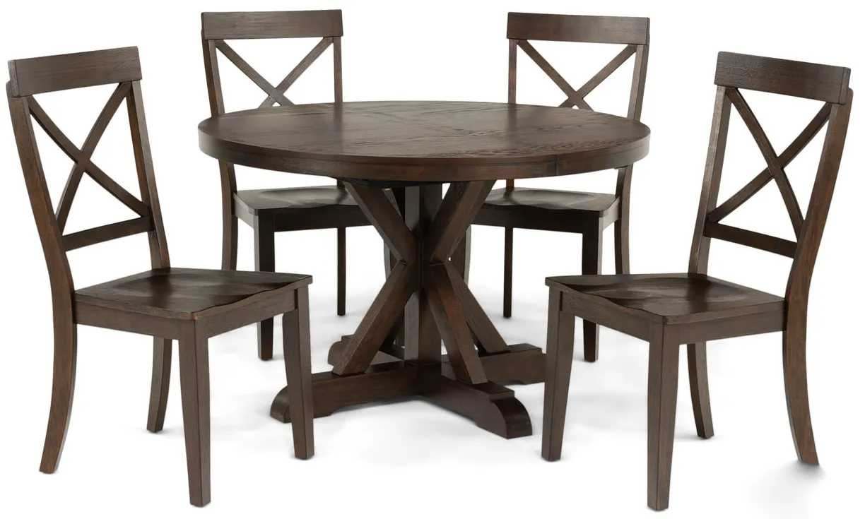 Picardy Round Extension Table With 4 Chairs