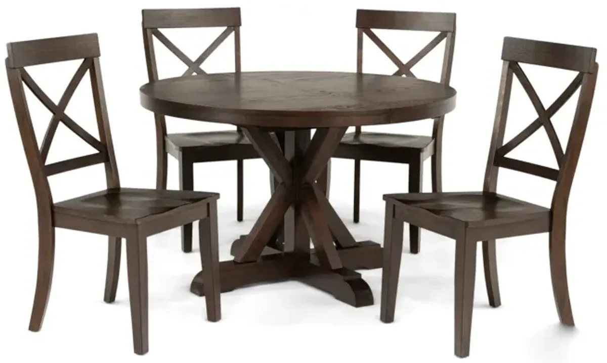 Picardy Round Extension Table With 4 Chairs