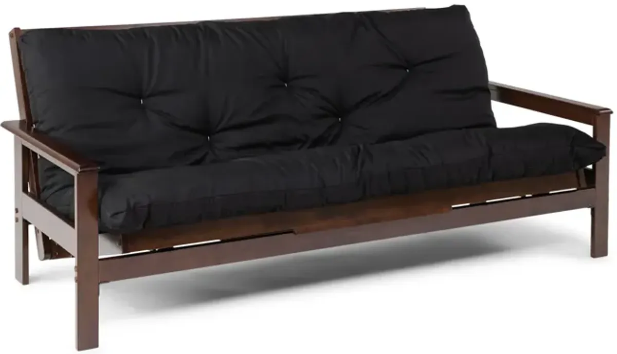 Kennedy Futon With 6  Premium Mattress - Black Walnut