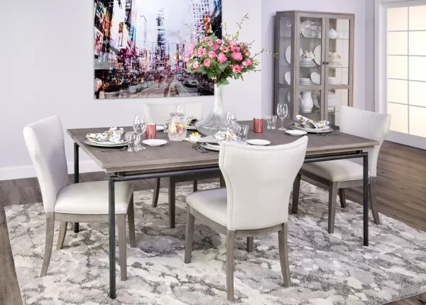 Sedona Rectangular Table With 4 side and 2 host chairs