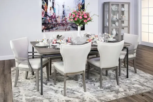 Sedona Rectangular Table With 4 side and 2 host chairs