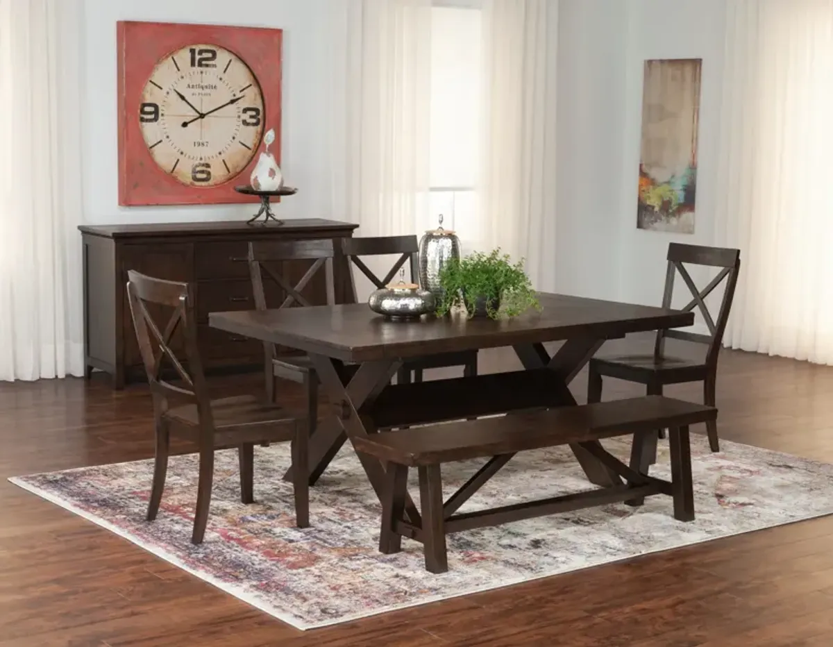 Picardy II Table With 4 Chairs And Dining Bench