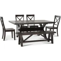 Picardy II Table With 4 Chairs And Dining Bench