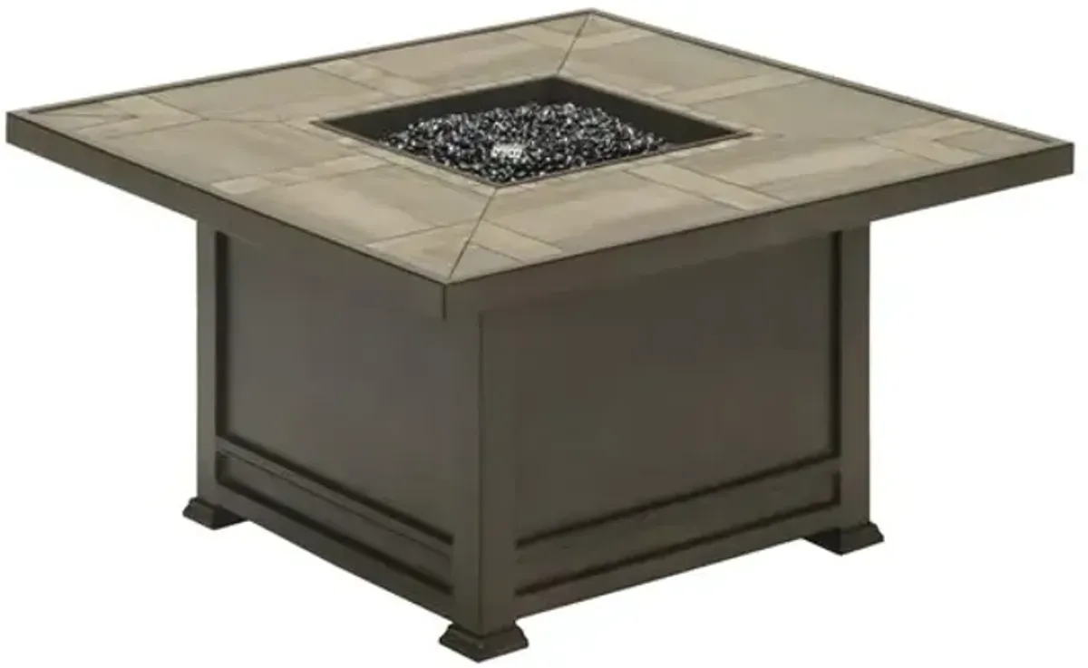 Clayton 44  Square Tile Top Fire Table