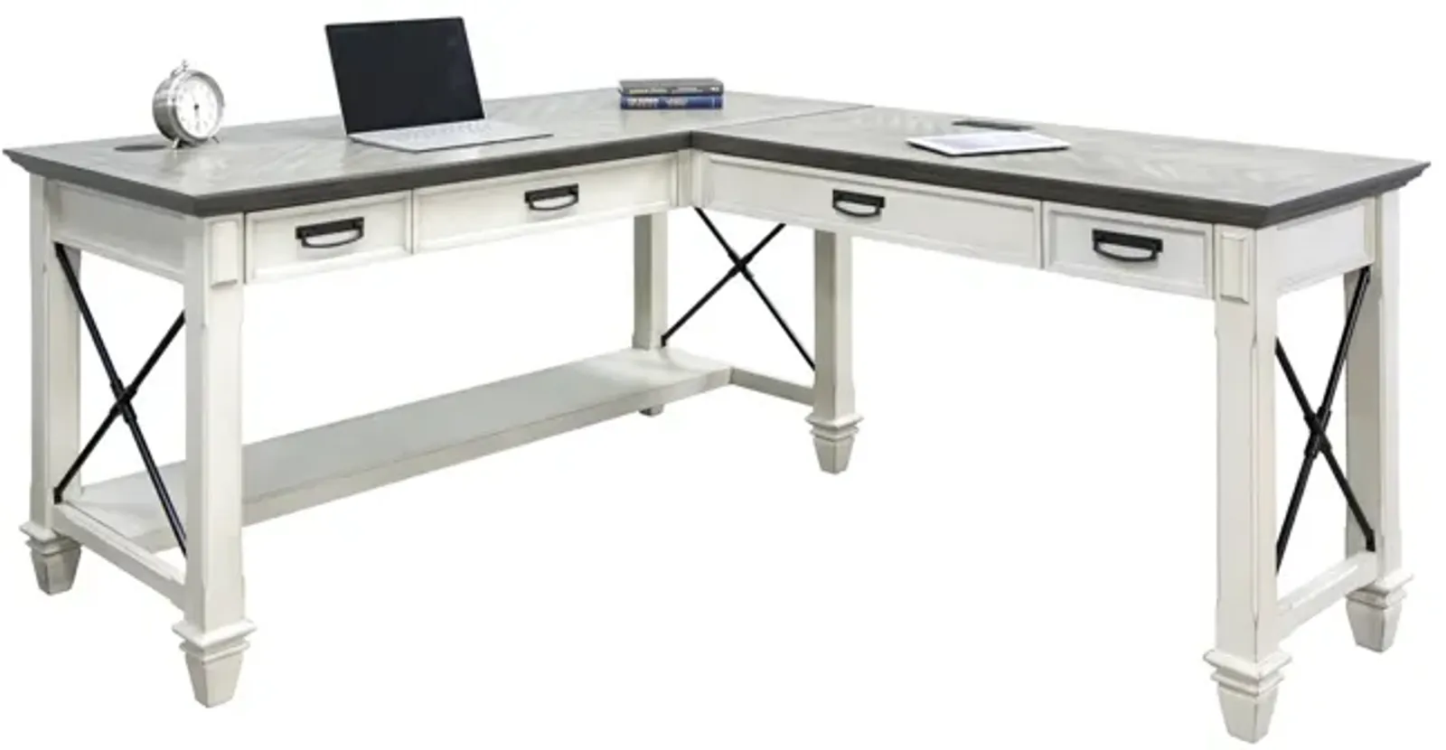 Astoria White Desk With Return