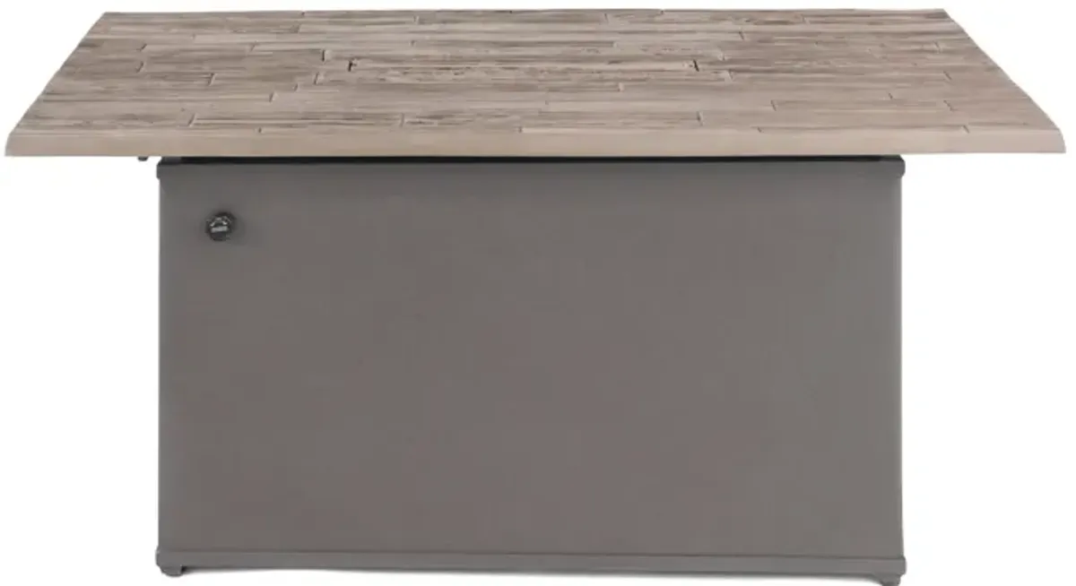 Wood Plank Fire Table