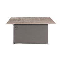 Wood Plank Rectangle LP Fire Table -Chat Height