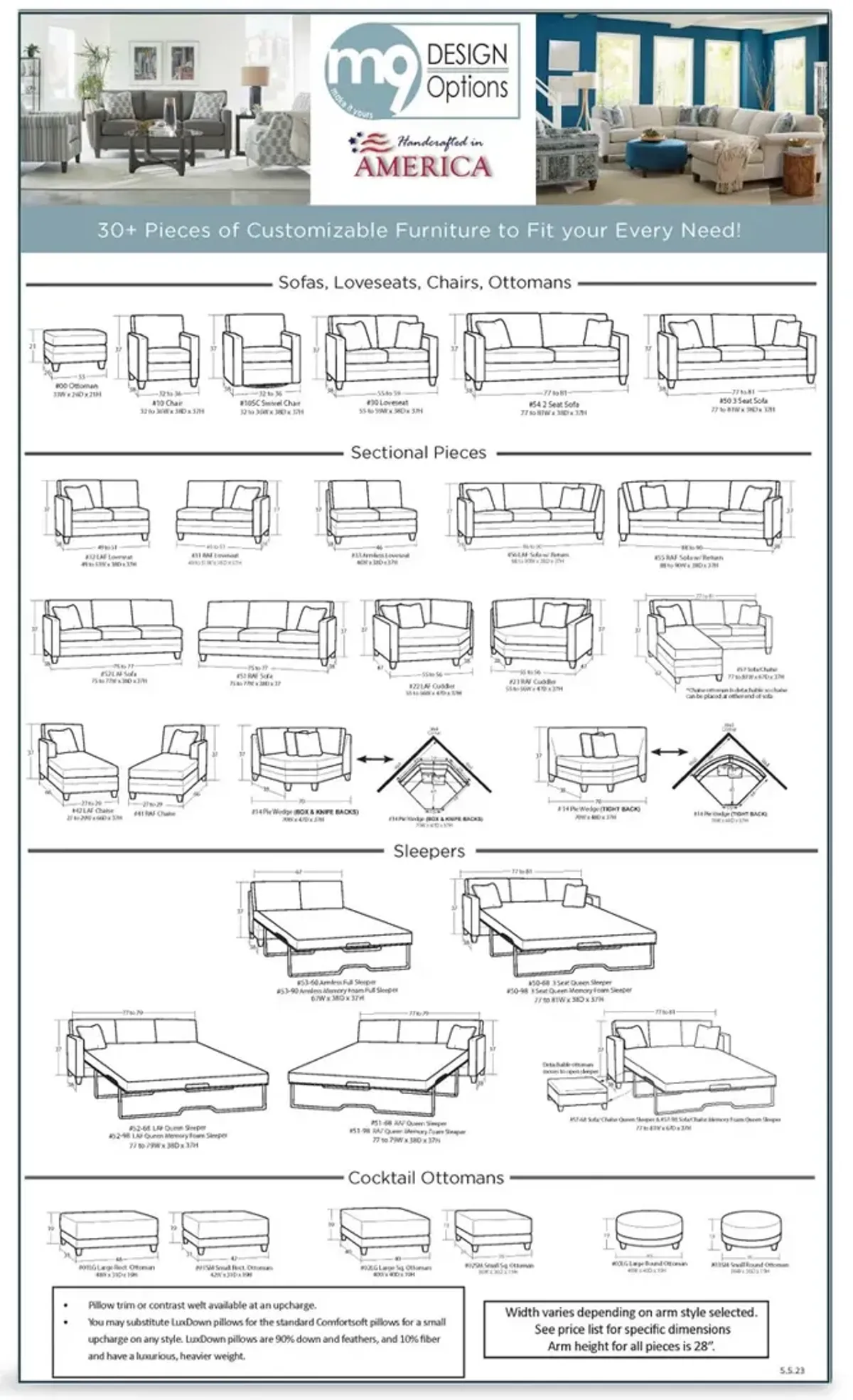 M9 Afton 3 Piece Sectional - Left Cuddler