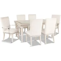 Glimmering Heights Dining Table With 4 Side Chairs And 2 Arm Chairs