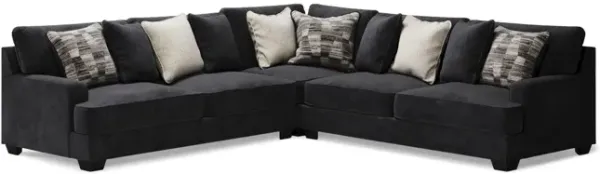Carrie 3 Piece Modular Sectional - Charcoal