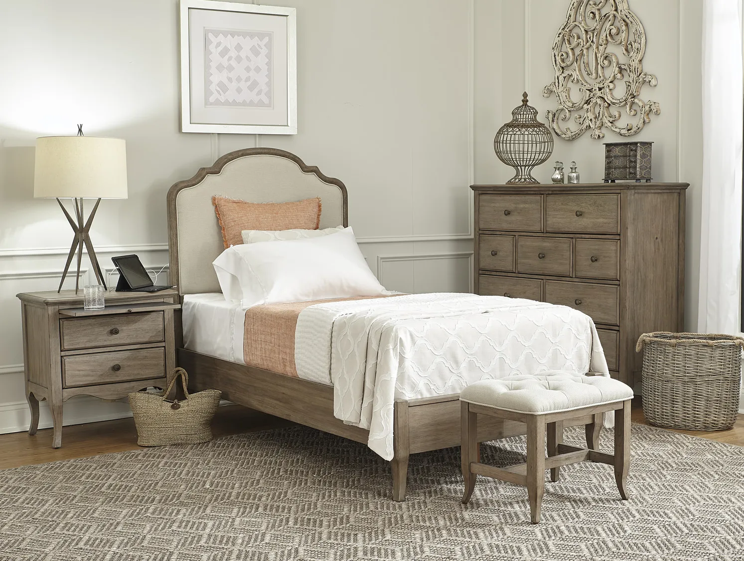 Delilah Twin Bedroom Suite With Tall Chesser