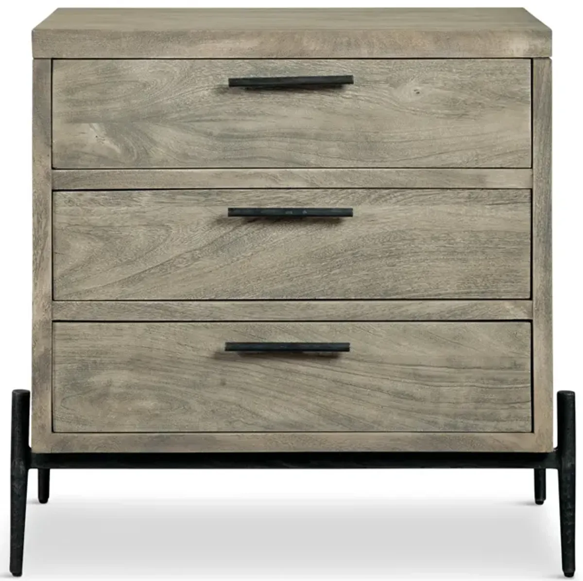 Parklane 3 Drawer Nightstand - Grey