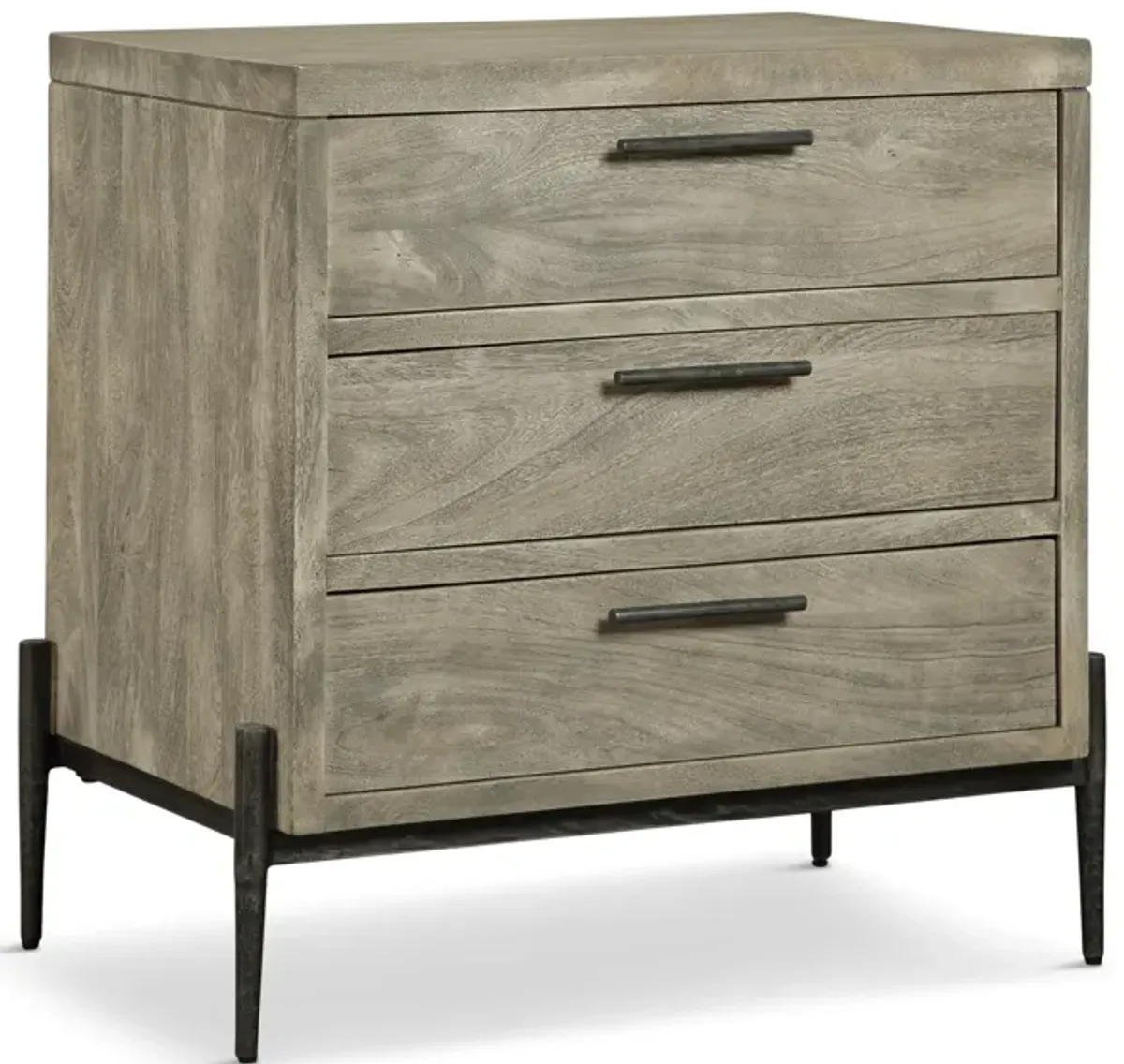 Parklane 3 Drawer Nightstand - Grey