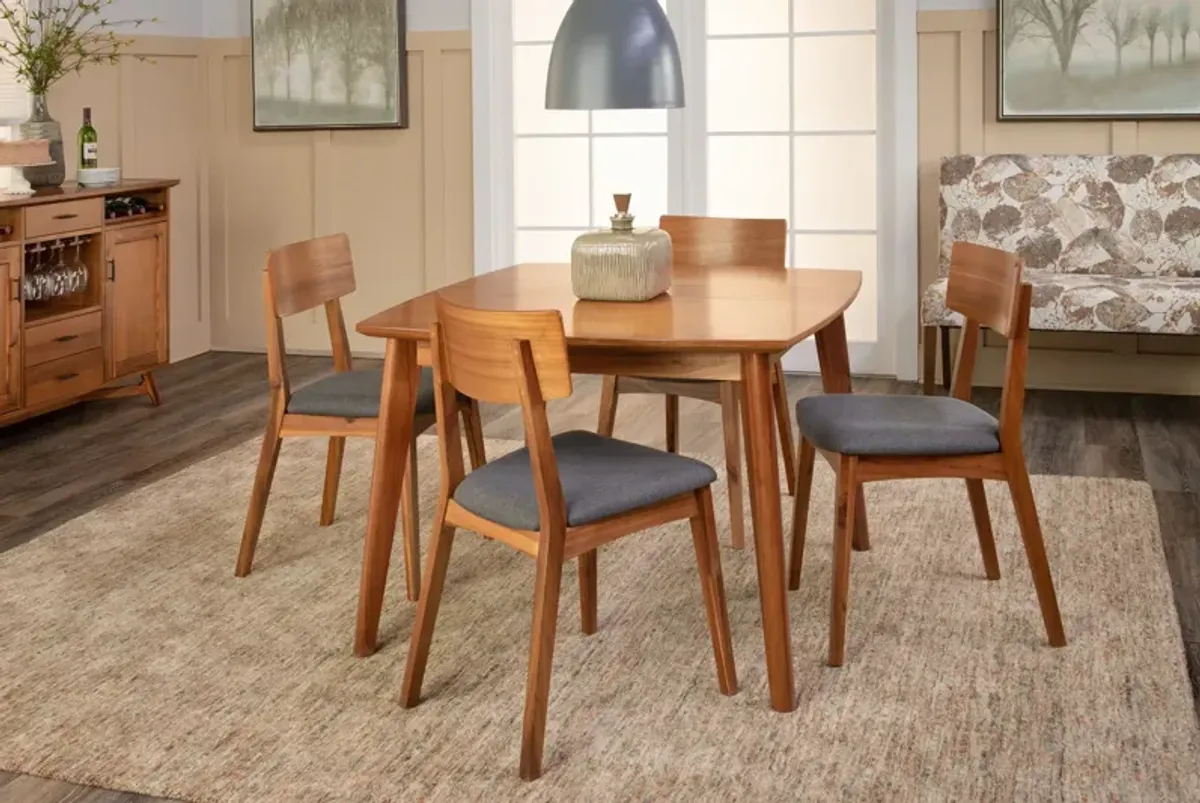 Tyler Modern Extension Table With 4 Upholstered Chairs