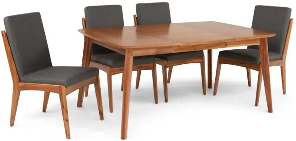 Tyler Modern Table With 4 Upholstered Chairs