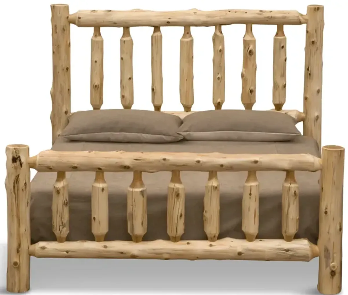 Cedar Log Queen Bed