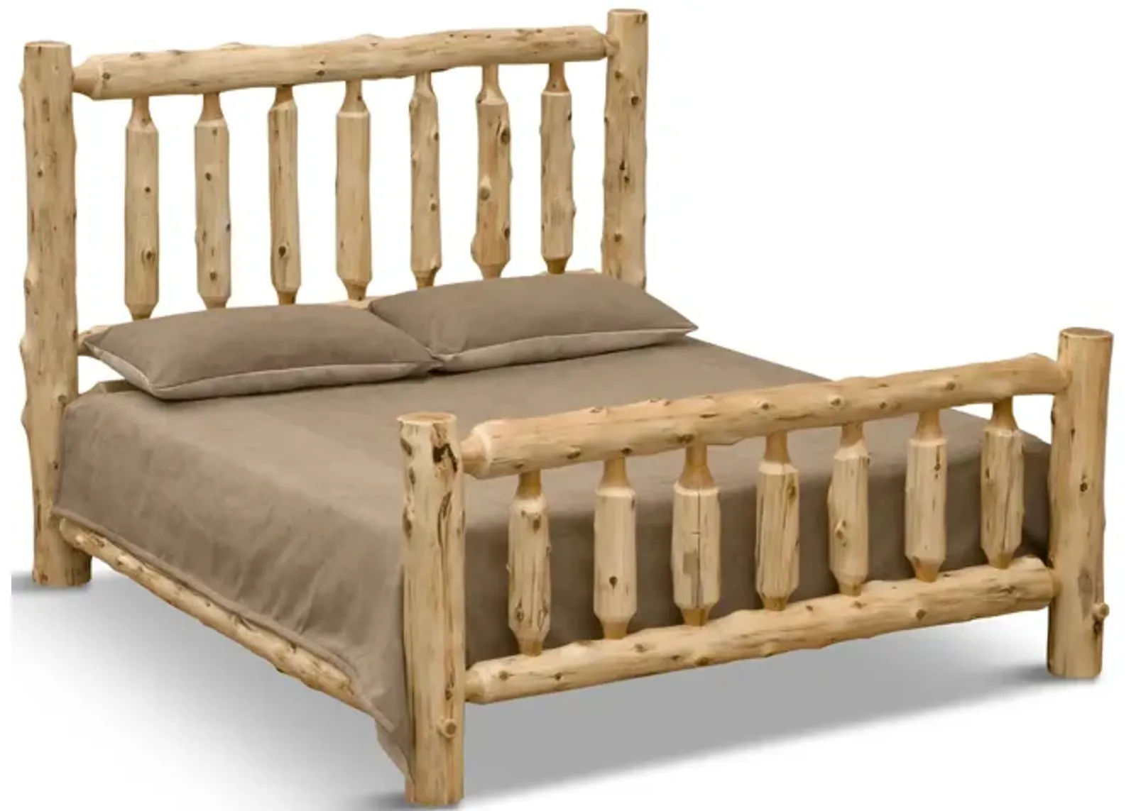 Cedar Log Queen Bed