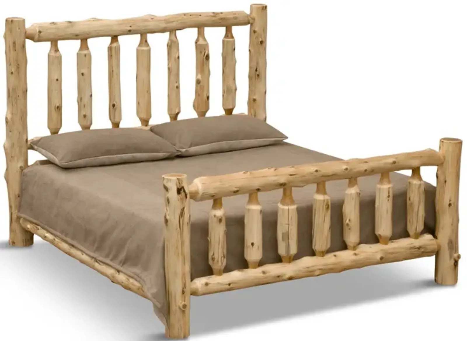 Cedar Log Queen Bed