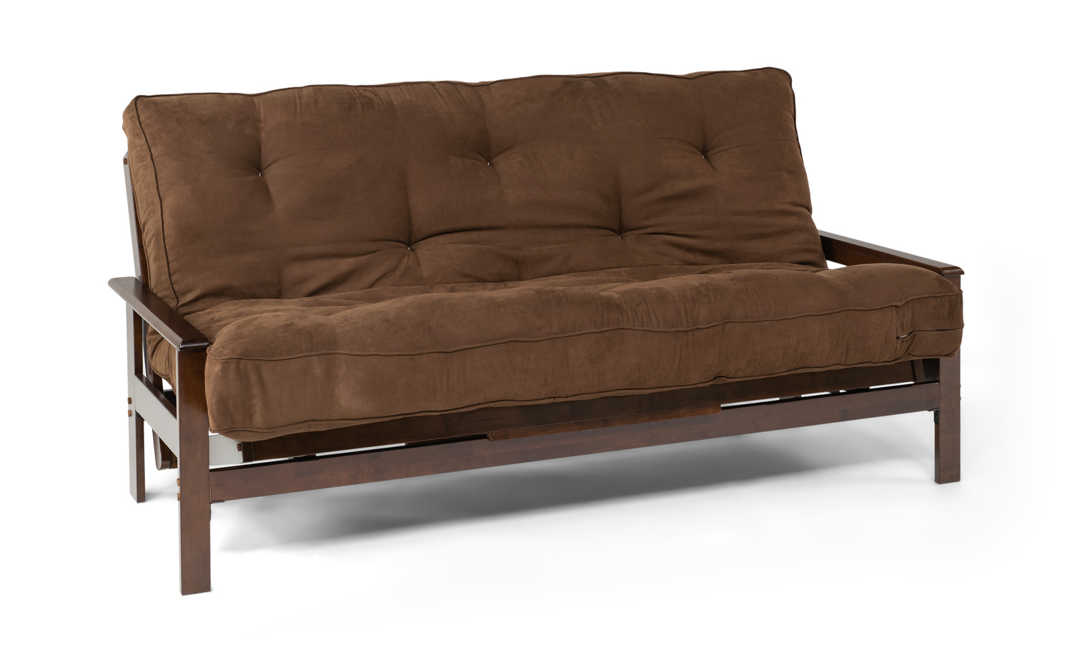 Kennedy Futon With 10 Oceanside Dark Brown Mattress Black Walnut