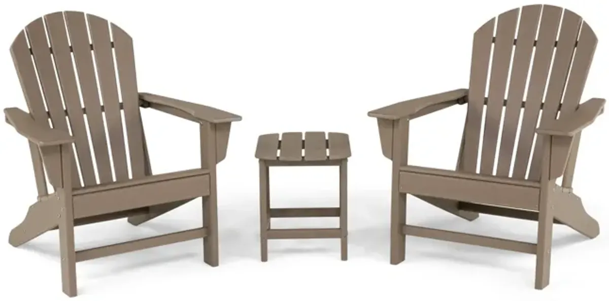 Sunset II 3 Piece Adirondack Set - Driftwood