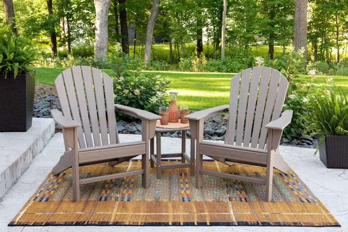 Sunset II 3 Piece Adirondack Set - Driftwood