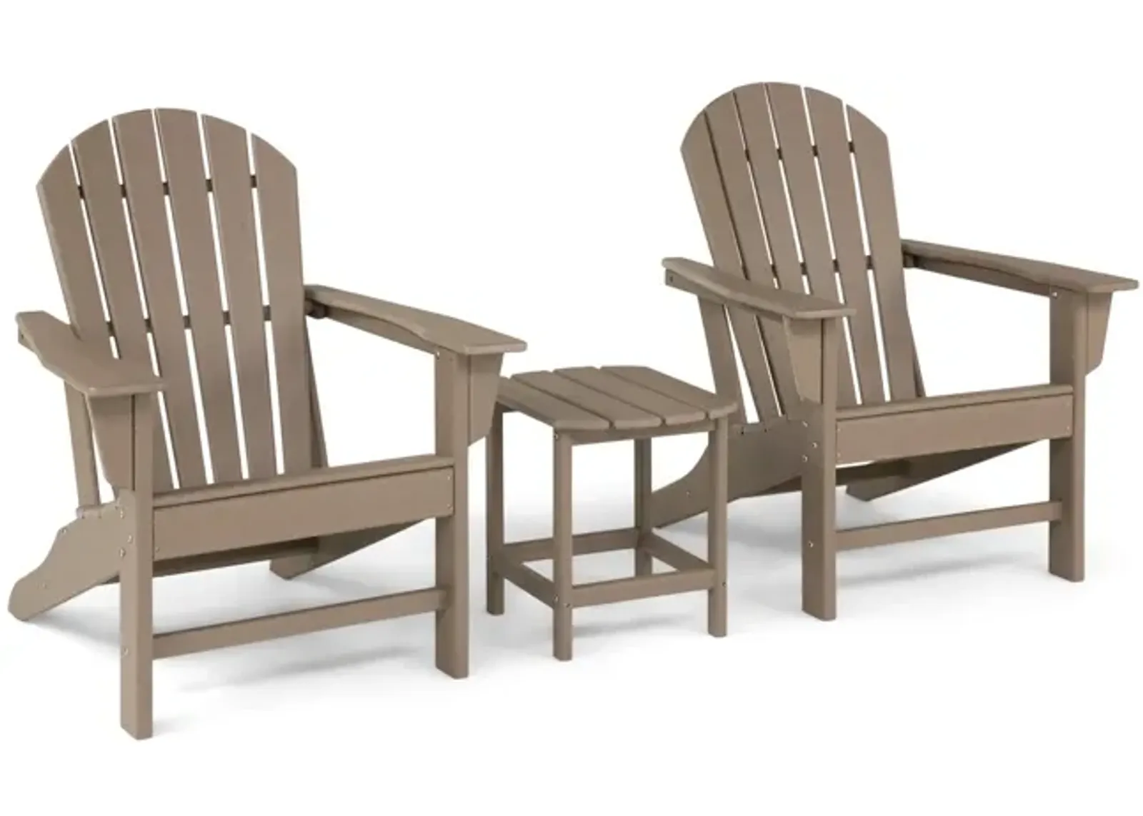 Sunset II 3 Piece Adirondack Set - Driftwood