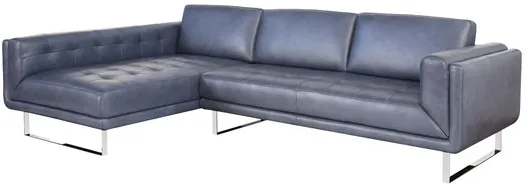 Lucy 2 Piece Leather Sectional - Left Chaise
