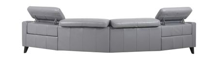 Flynn 4 Piece Leather Power Reclining Sectional