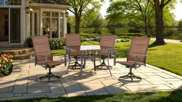 St. Croix 5 Piece Padded Patio Dining Set