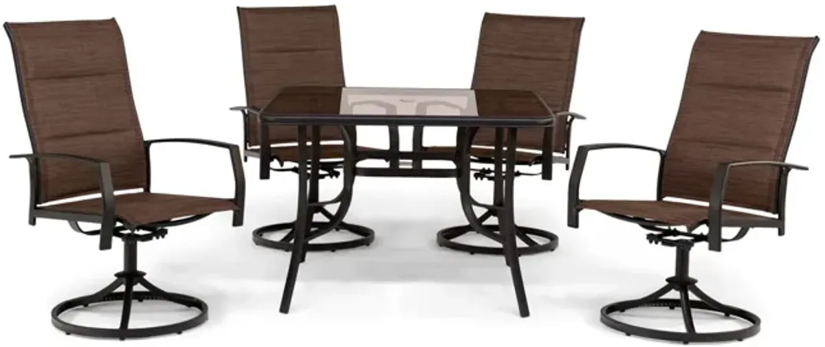 St. Croix 5 Piece Padded Patio Dining Set