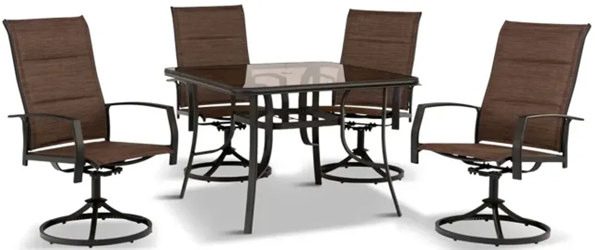 St. Croix 5 Piece Padded Patio Dining Set