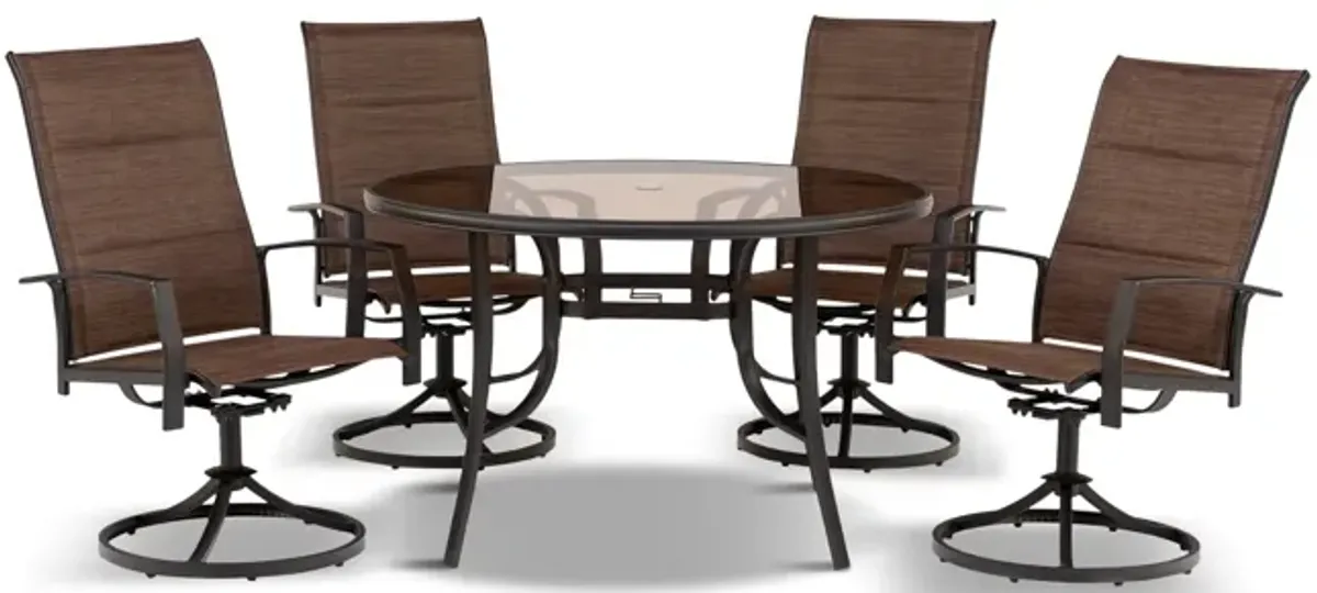 St. Croix 5 Piece Padded Patio Dining Set