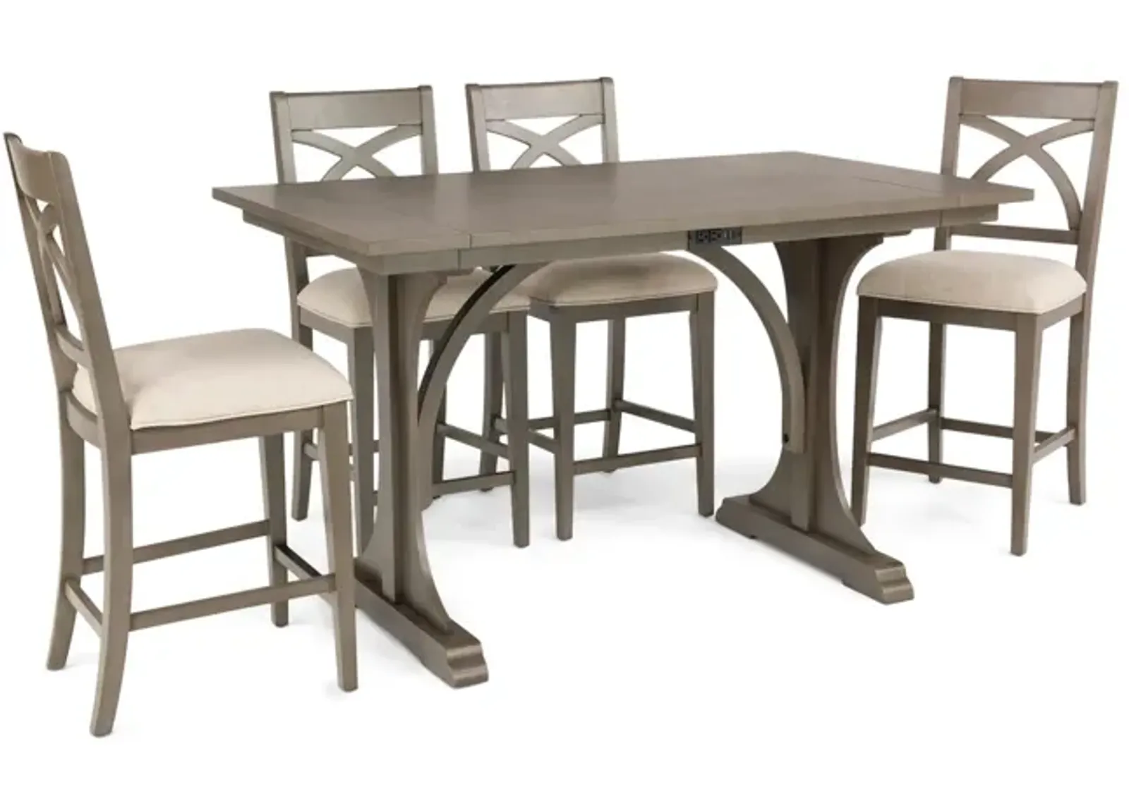 Aravon Workspace Counter Table With 4 Stools