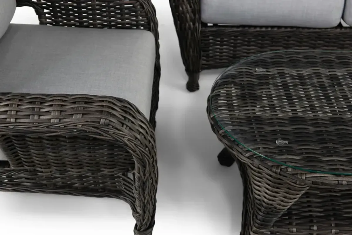 Glen River 4 Piece Wicker Porch Set