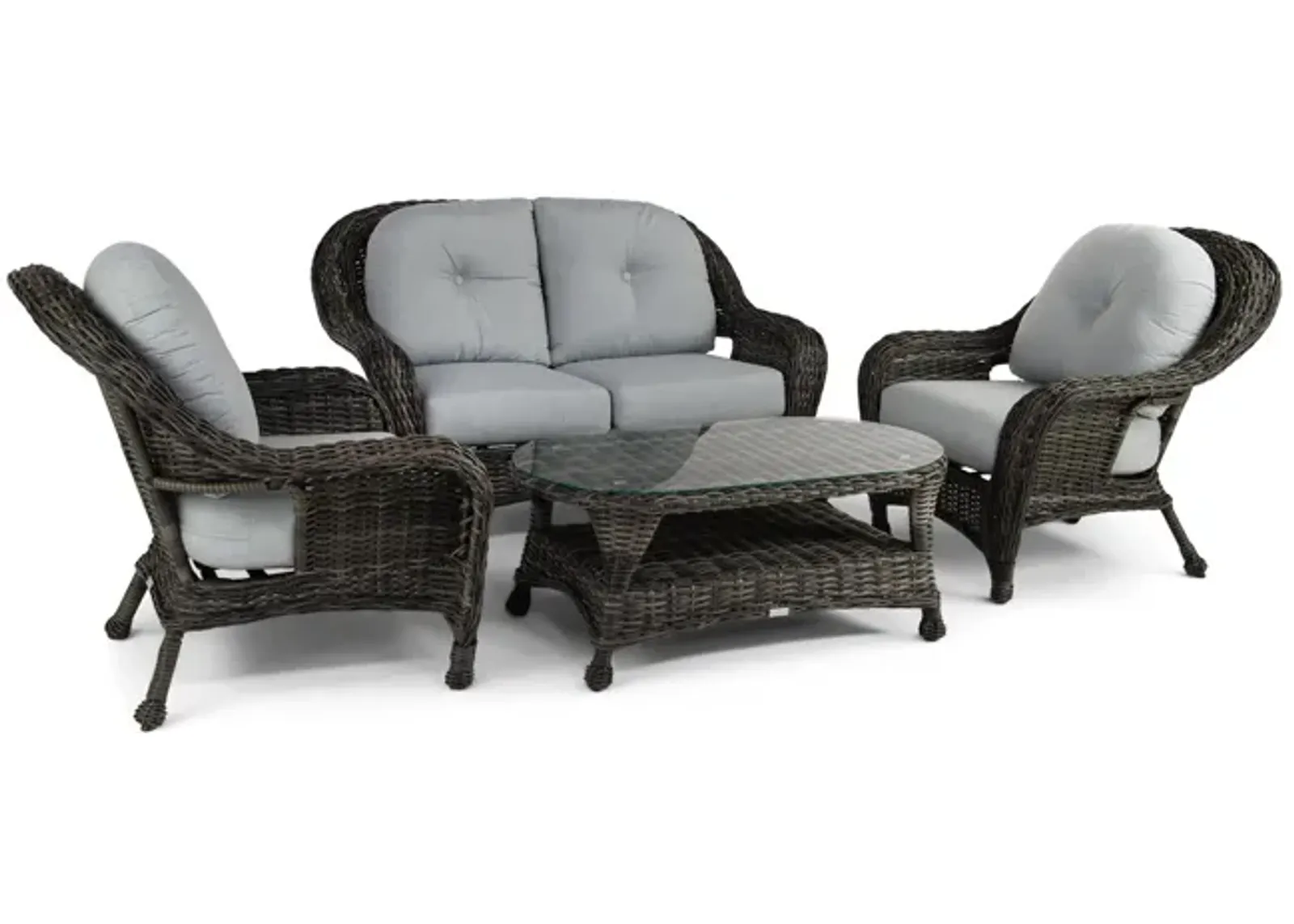 Glen River 4 Piece Wicker Porch Set