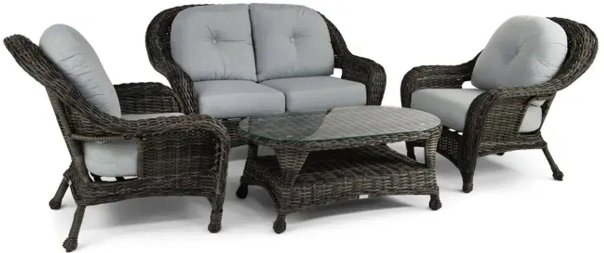 Glen River 4 Piece Wicker Porch Set