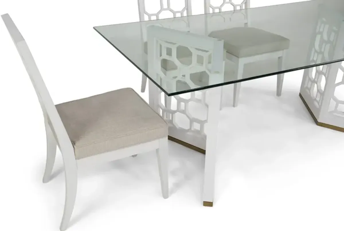 Chelsea Glass Dining Table With 4 Chairs