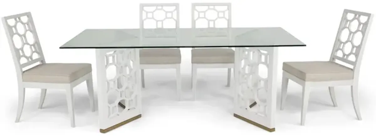 Chelsea Glass Dining Table With 4 Chairs