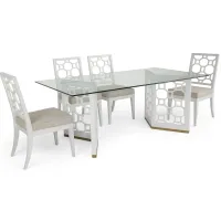 Chelsea Glass Dining Table With 4 Chairs