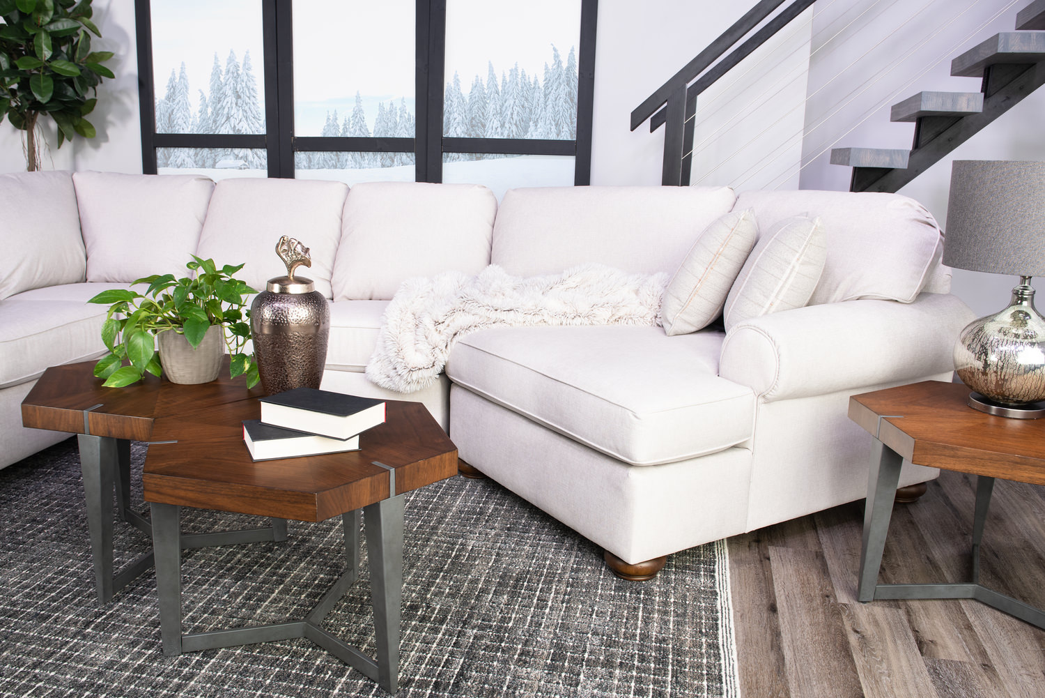 Preston 3 Piece Modular Sectional Right Cuddler