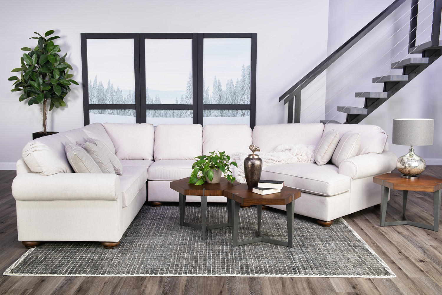 Preston 3 Piece Modular Sectional Right Cuddler