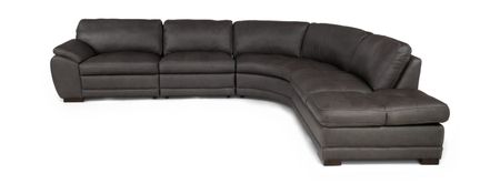 Elway 4 Piece Leather Modular Sectional