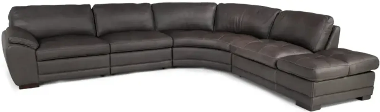 Elway 4 Piece Leather Modular Sectional