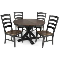 Greeley Square Round Table With 4 Ladderback Chairs