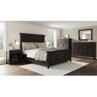 Carolina Queen Bedroom Suite - Rubbed Charcoal