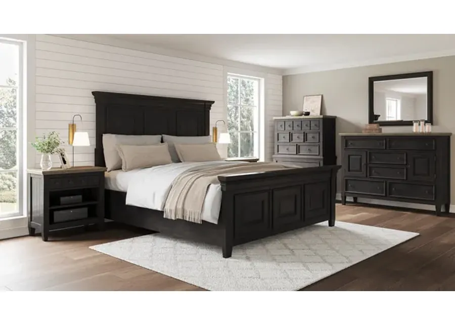 Carolina Queen Bedroom Suite - Rubbed Charcoal