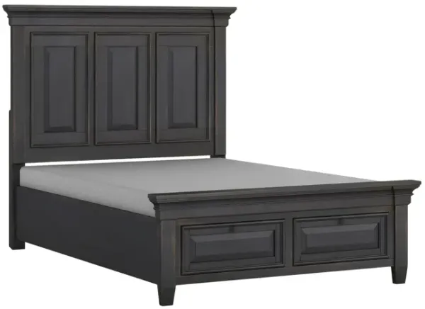 Carolina King Bed - Rubbed Charcoal