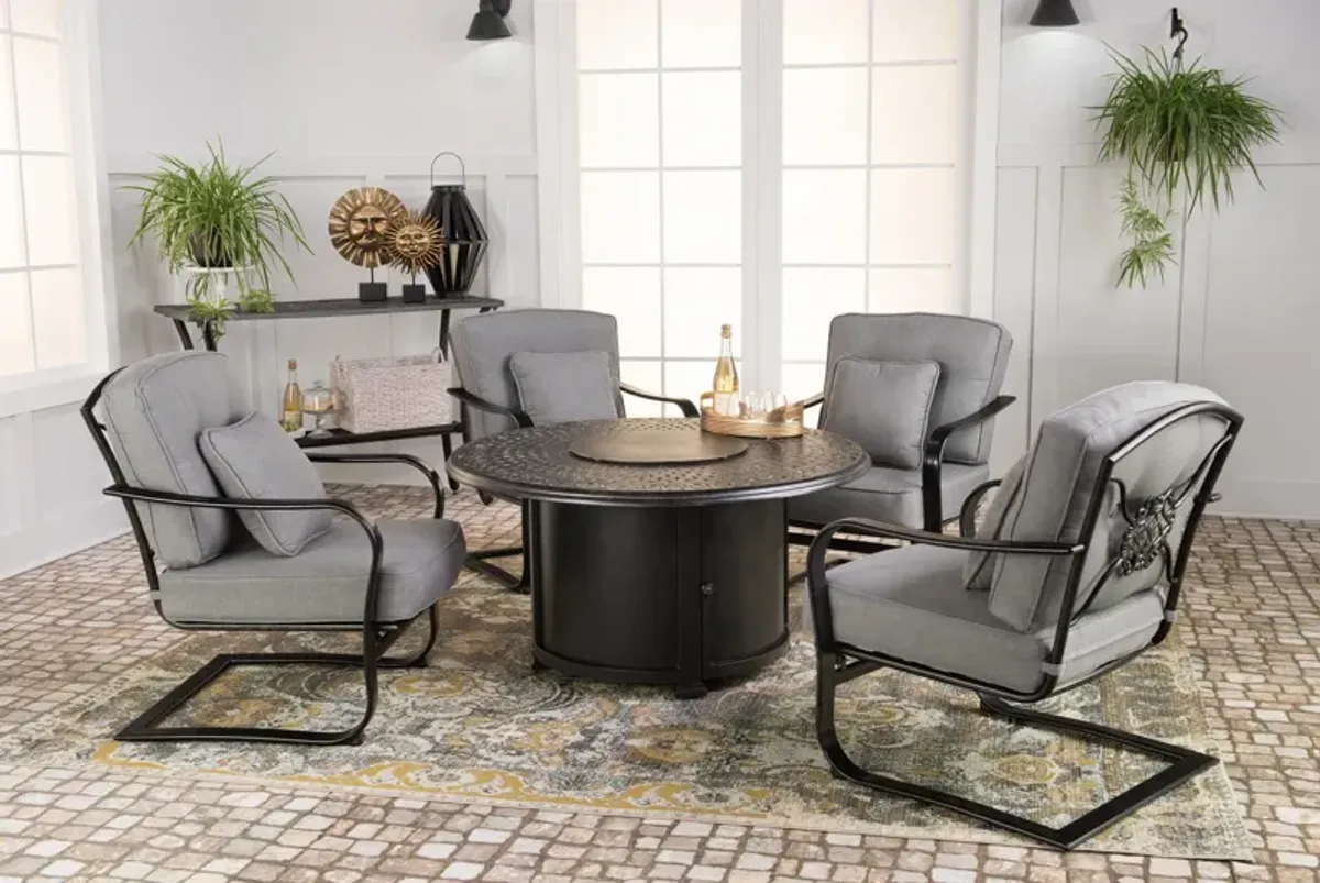 Madison 5 Piece Fire Table Chat Set