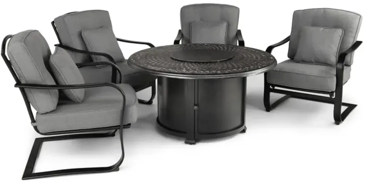 Madison 5 Piece Fire Table Chat Set